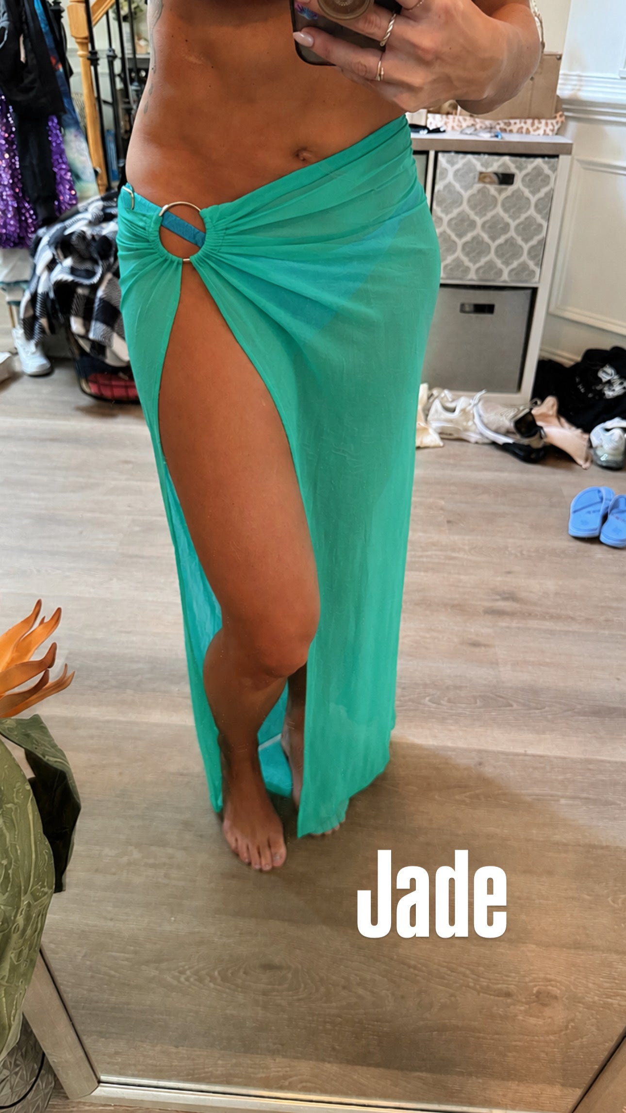 Sheer skirt cover up