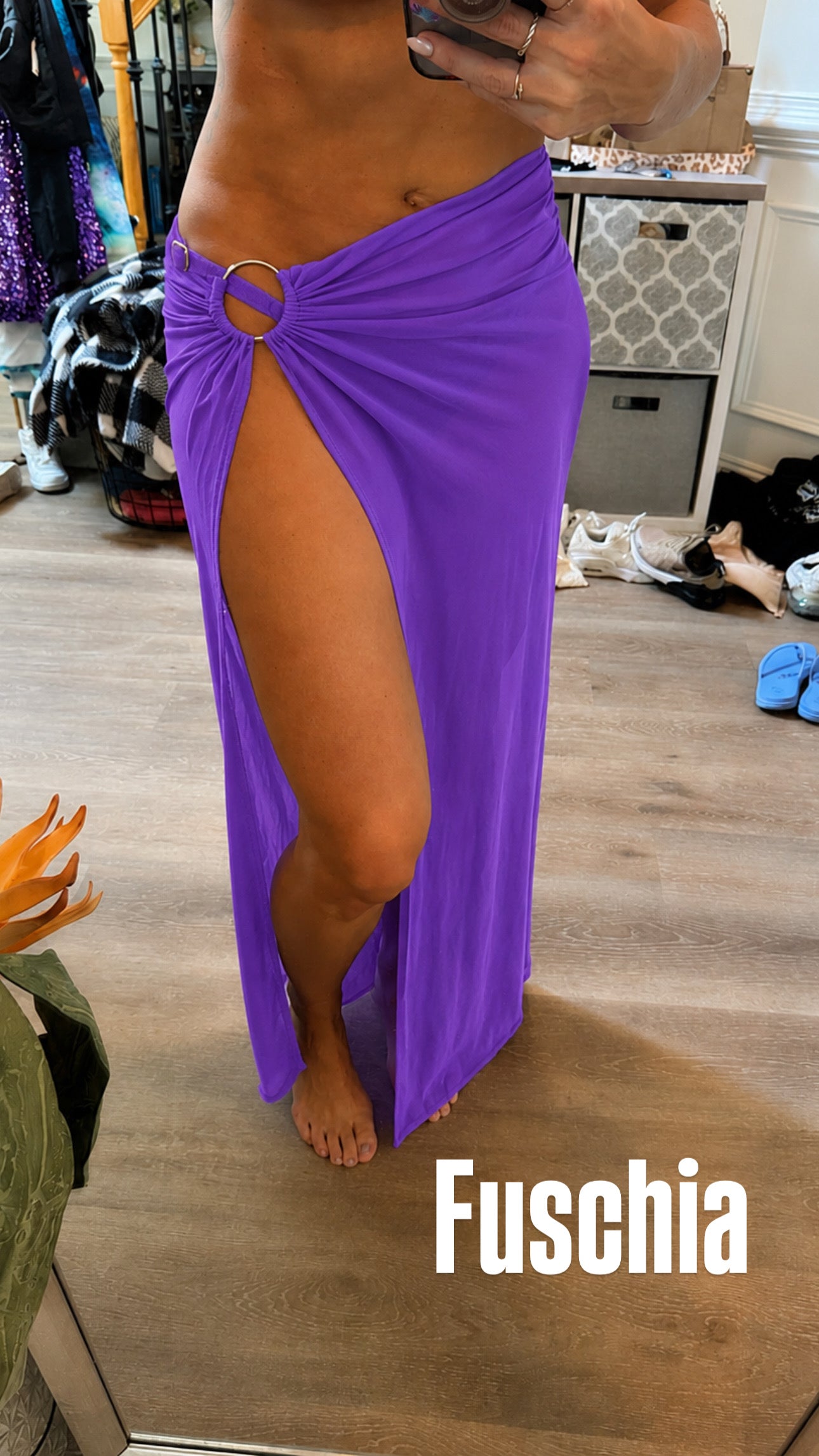 Sheer skirt cover up