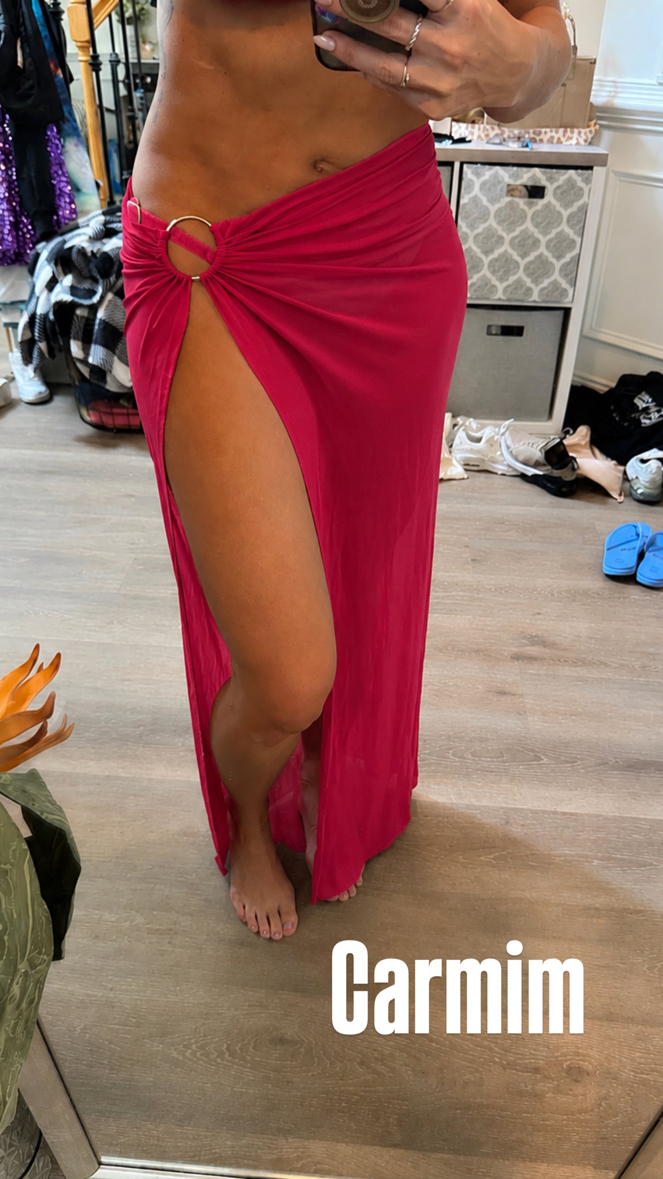 Sheer skirt cover up