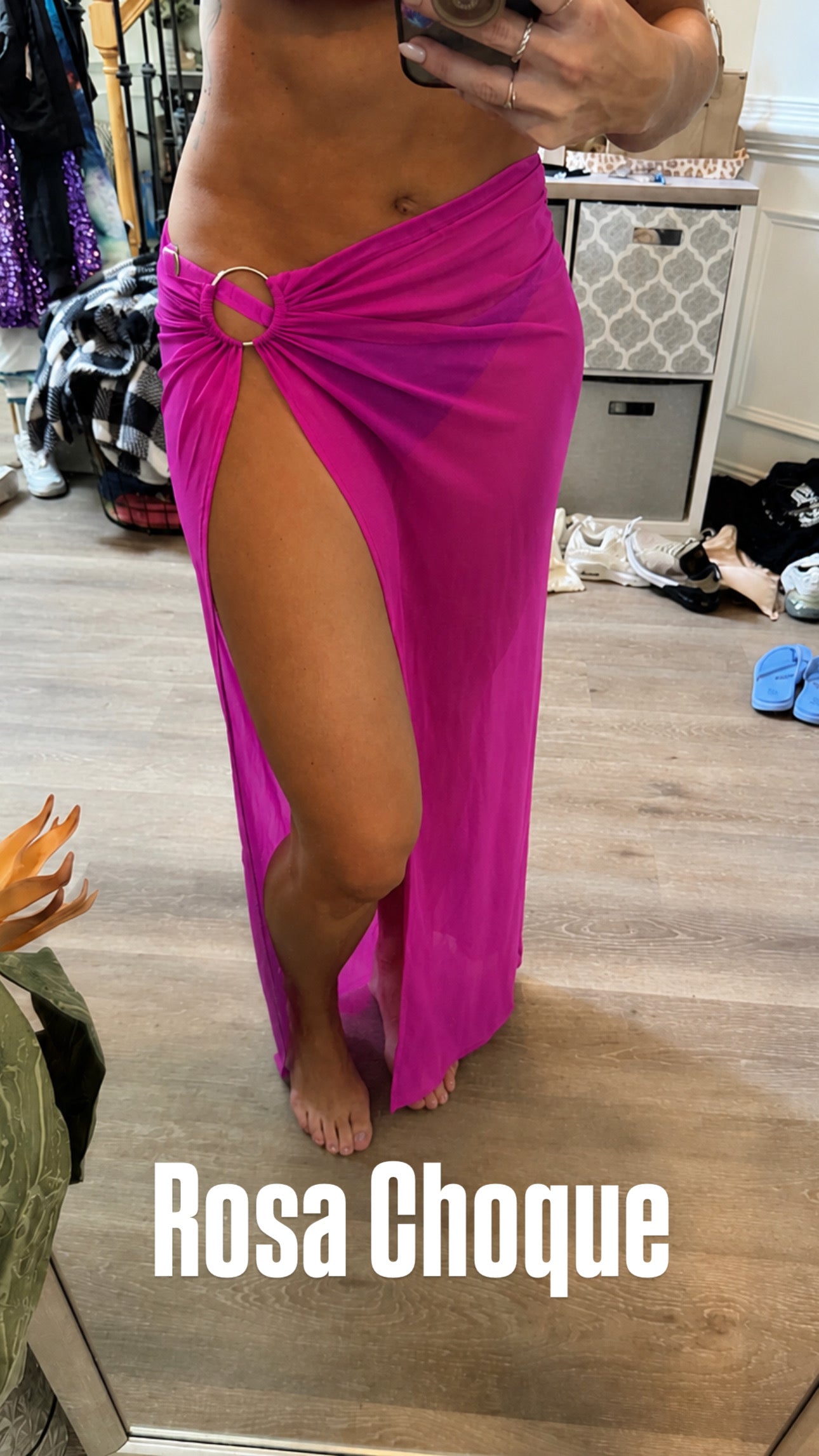 Sheer skirt cover up