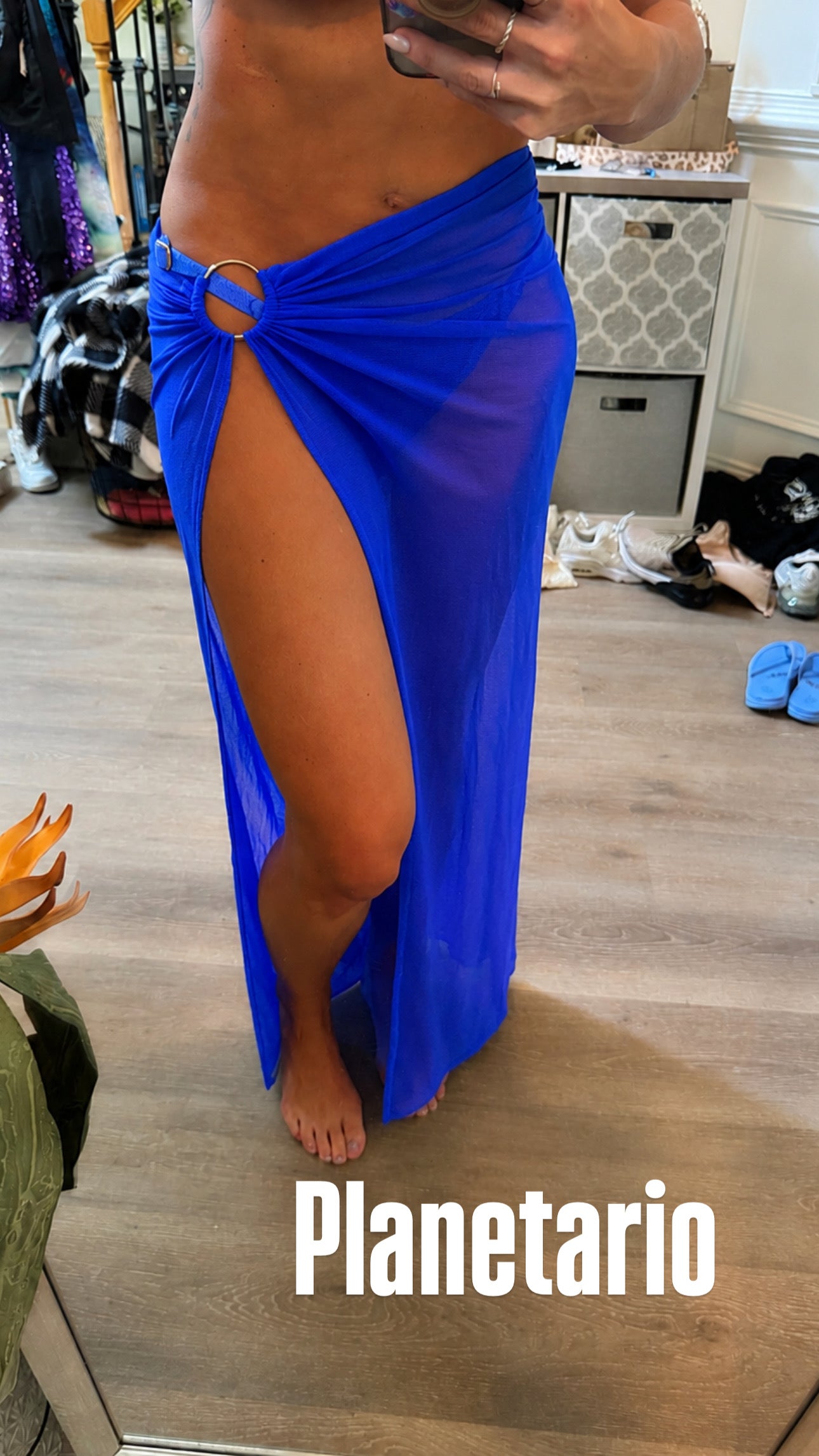 Sheer skirt cover up