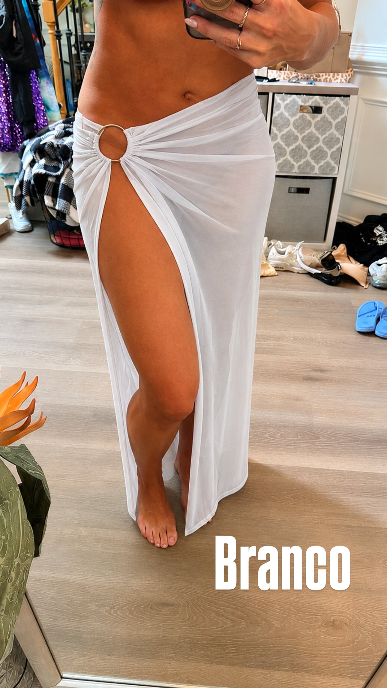 Sheer skirt cover up