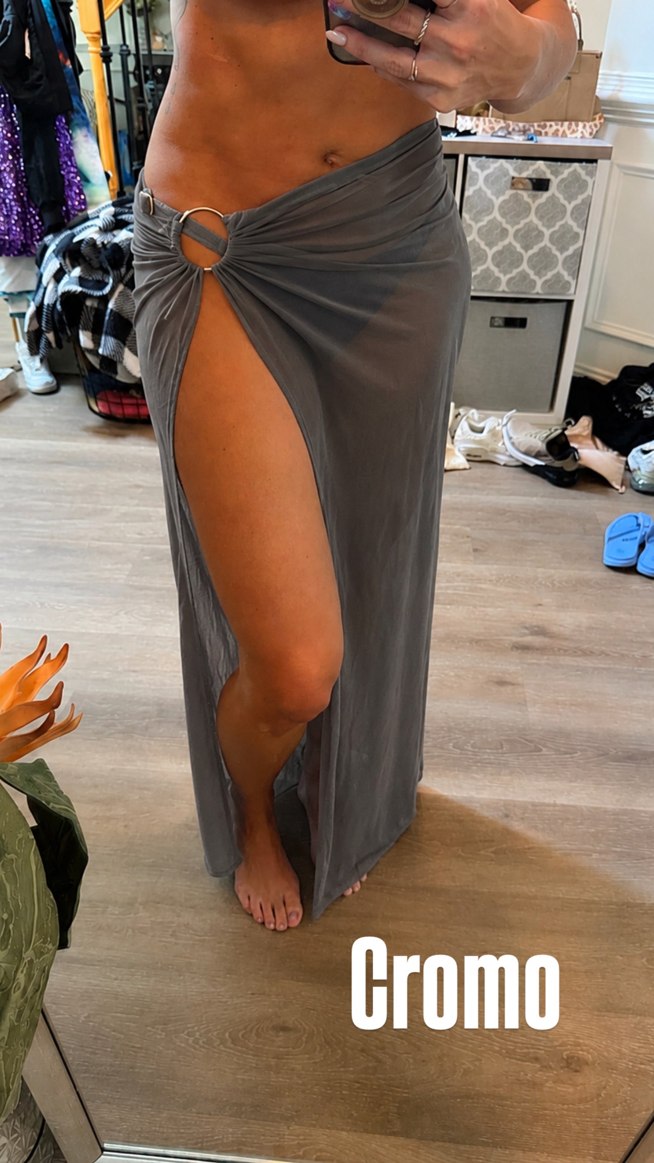 Sheer skirt cover up